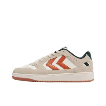 Hummel Wear Resistant Low Top Casual Shoes Unisex Beige Brown