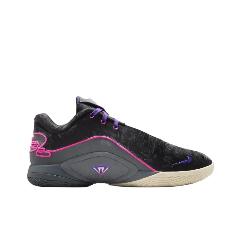 Nike LeBron 22 Anti Slip Wear Resistant Low Top Basketball Shoes Unisex Black Gray Purple-1