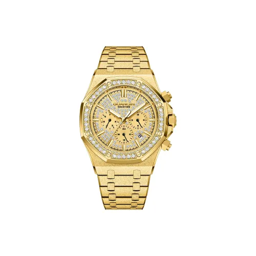 GUANQIN GUANQIN GJ16430 Automatic Mechanical Movement Stainless Steel Watchband Watch Men's Watches Gold Dial