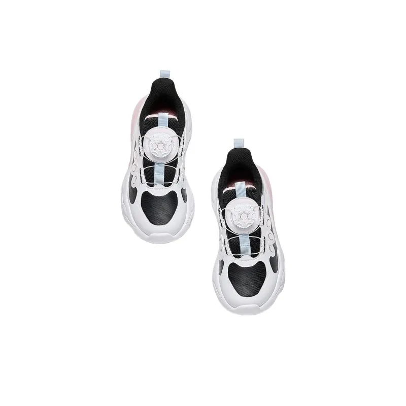 Antakids Wing Flash Abrasion Resistant Low Top Kids Lifestyle Shoes Black/Anta White/Pastel Pink Kids'-2