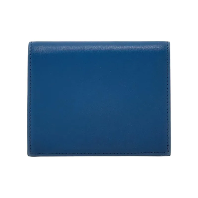 FERRAGAMO Calfskin Wallet Women's Blue-1