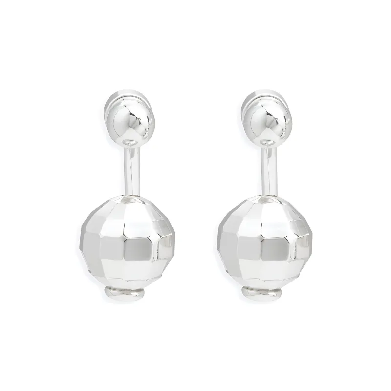 CHARLES&KEITH Brass Earrings Women's Silver-1