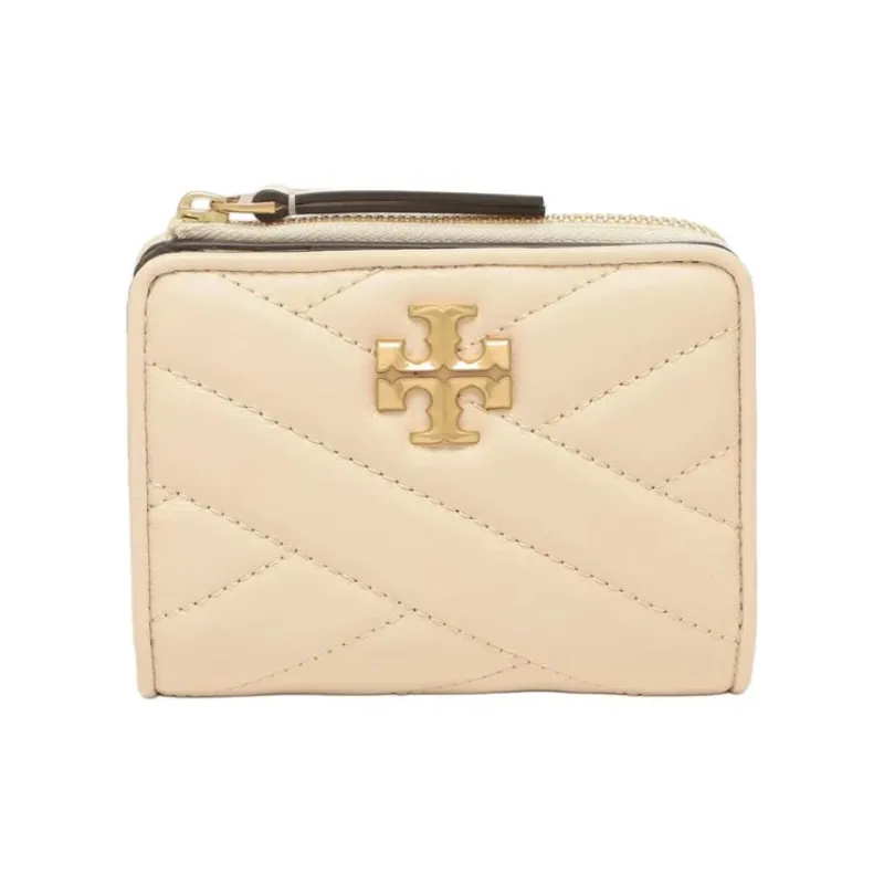 TORY BURCH Kira Nappa Leather Wallet Women's New Cream-0