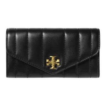 TORY BURCH Kira Nappa Leather Clutch Wallet Women's Black