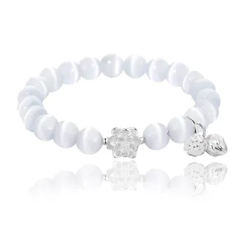 MAGICPOLE Glass Cat Eye Bracelets Women's