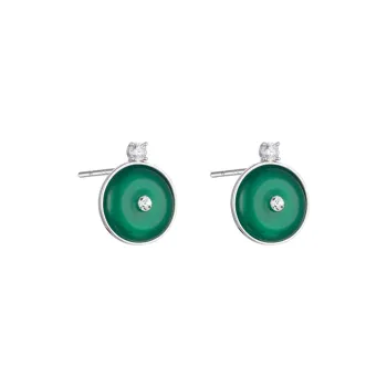Suddenly Lucky Chalcedony Stud Earrings Women's