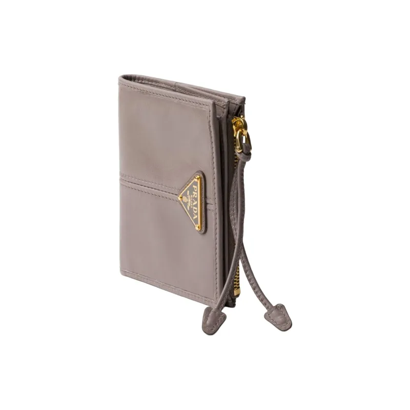 PRADA Little C Wallet Small Size Women's Taupe-1