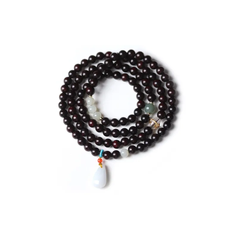 LINKY Laboratory Small Leaf Red Sandalwood Wooden Bracelets Unisex-0