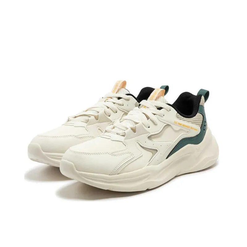 361° Life Collection Anti Slip Wear Resistant Low Top Casual Shoes Men's Beige Green-2