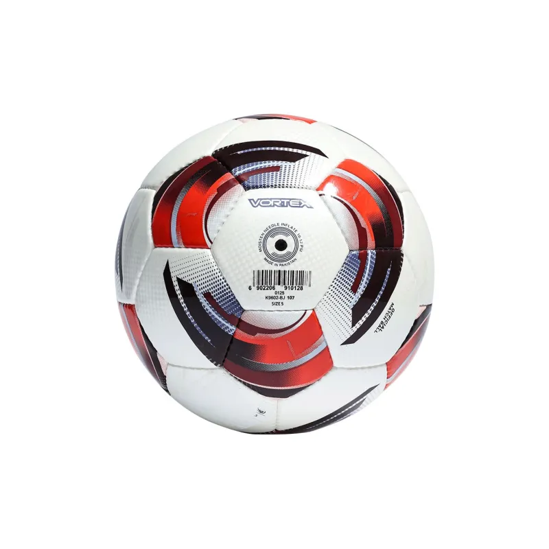 KELME Size 5 Ball Hand Stitched Soccer Ball PU Unisex White Red-4