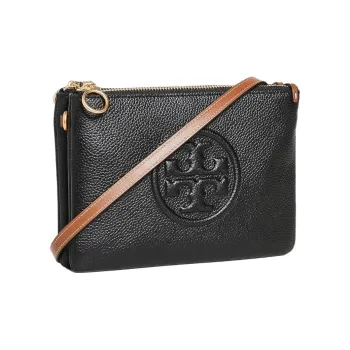 TORY BURCH Walker Cow Leather Shoulder Bag Crossbody Bag Small Size Women's Black