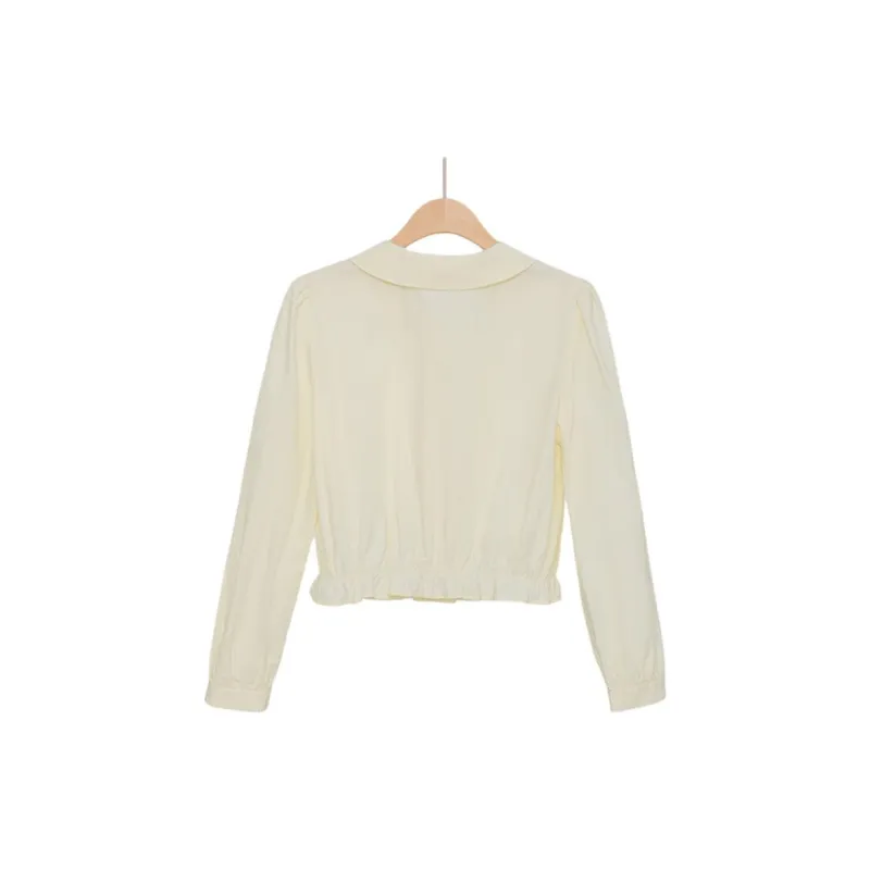Fstudio Peter Pan Collar Mini Shirt Women's Blue/Yellow-3