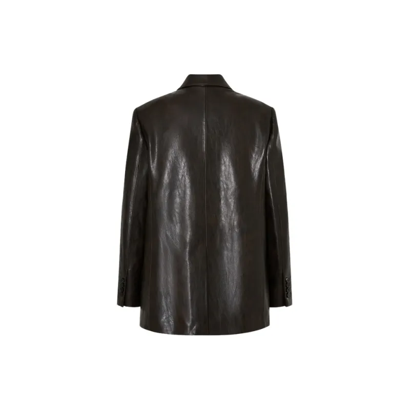 MOCO Leather Jacket Women's Smoke Brown-1