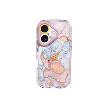 BYZ Silicone Material Creamy Elephant Phone Case Compatible With Apple IPhone 16/15/14/13/12 Phone Cases