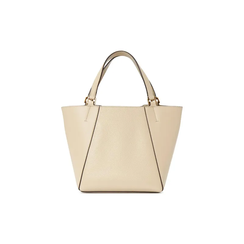 TORY BURCH McGraw Cow Leather Bucket Bag, Handbag, Crossbody Bag Women's Ecru-3