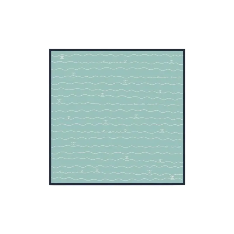 CHANEL - Silk Scarves Unisex Blue-0