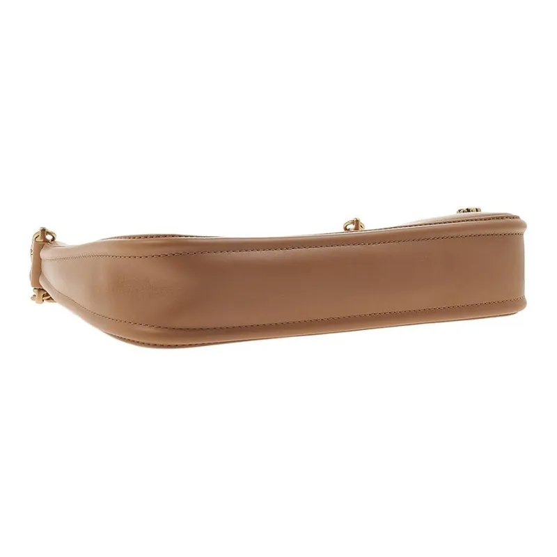 TORY BURCH 151 MERCER Leather Nappa Leather Crescent Medium Size Women's Lifting Tiramisu Beige/Brown-4