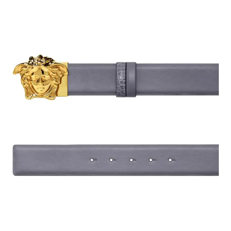 VERSACE La Medusa Reversible Leather Belt-1