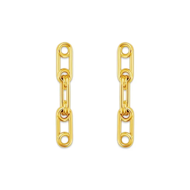 Mistova JEWELRY S925 Silver White Gold Plated, Eco Friendly Copper Gold Plated Pin Hoop Earrings Women's-0