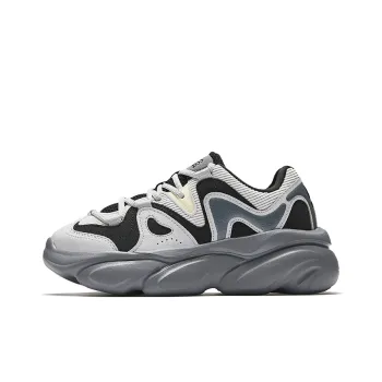 CHAOJIANTA Wear Resistant Low Top Chunky Sneakers Women's Gray Black Yellow
