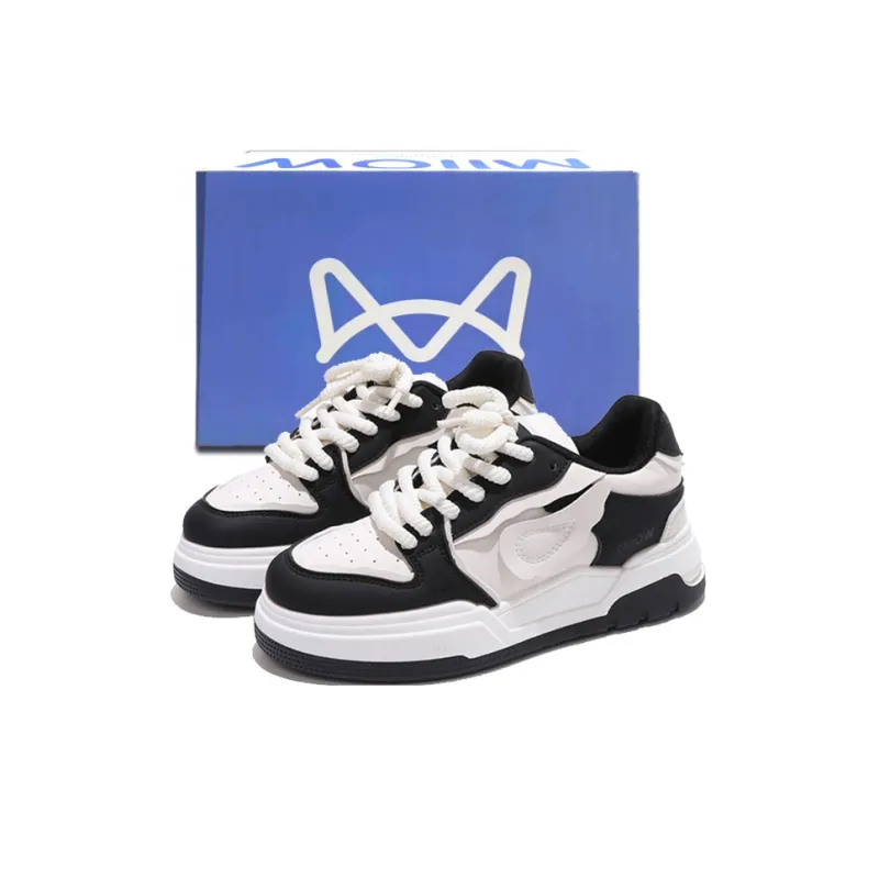 MIIOW Trend Party Series Coverage Wear Resistant Height Increasing Low Top Skateboard Shoes Women's-12