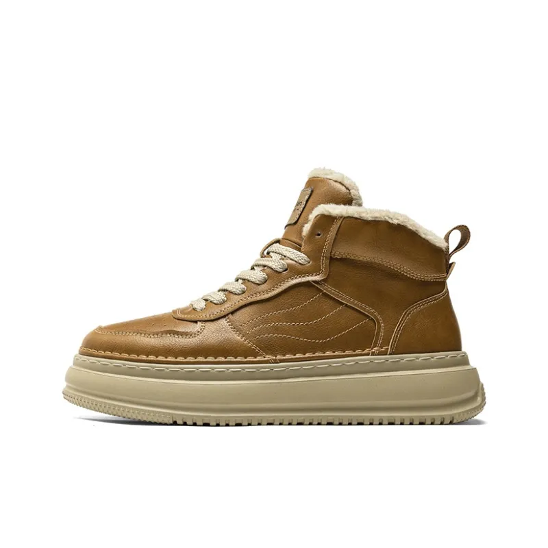 Mulinsen Anti Slip And Wear Resistant Height Increasing High Top Casual Shoes Men's-0