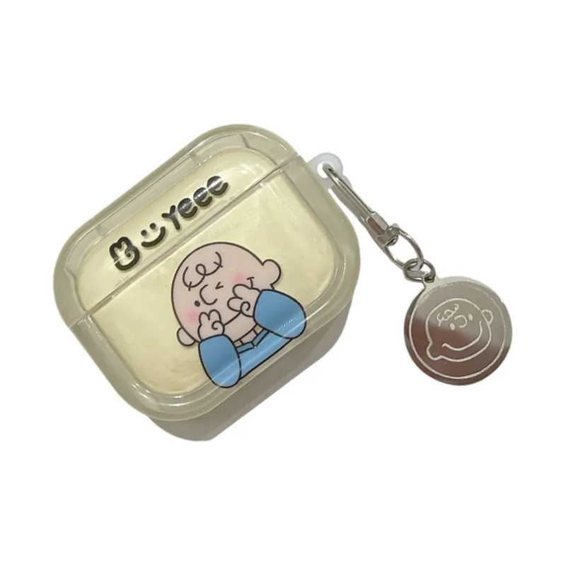 Baohuguang Compatible With AirPods 1/2/3 TPU Ins Cute Cartoon Snoopy Charlie Headphone Cases-2