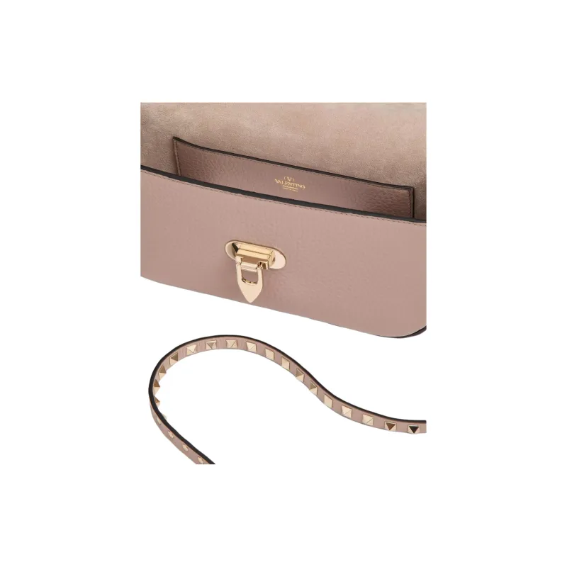Valentino GARAVANI Grained Calfskin Crossbody Bag Shoulder Bag Women's Powder Pink-5