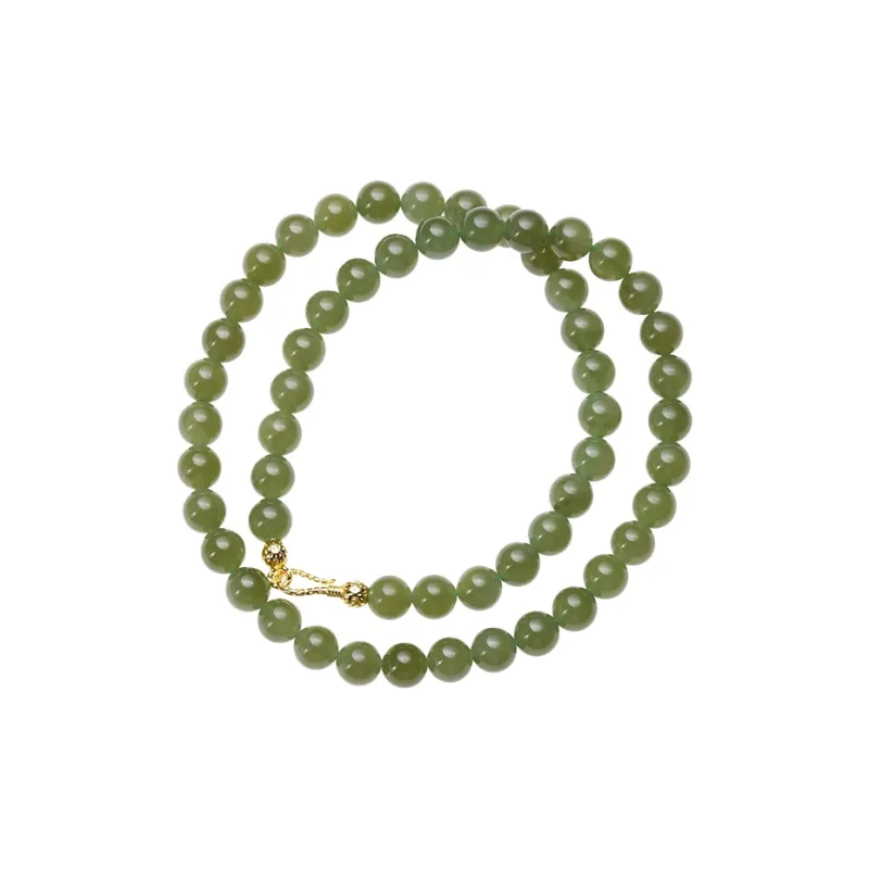 FANHAOGANG JADE Hetian Jade Necklaces Green Jade Women's-0
