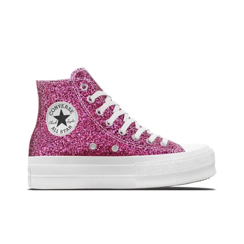Converse Chuck Taylor All Star Lift Platform High 'Glitter' By You-1