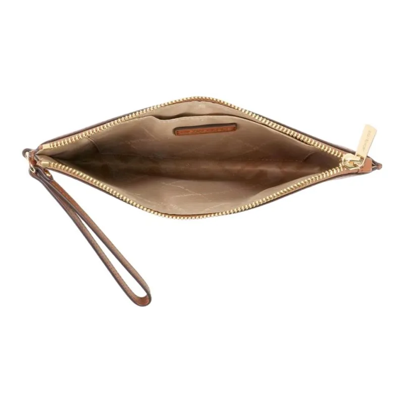 MICHAEL KORS Leather Clutch Women's Brown-3