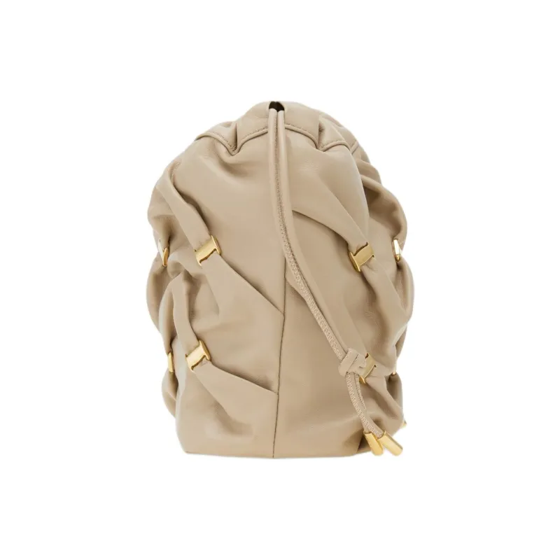 FERRAGAMO Nappa Leather Bucket Bags Crossbody Bag Shoulder Bag Mini Women's Taupe-2
