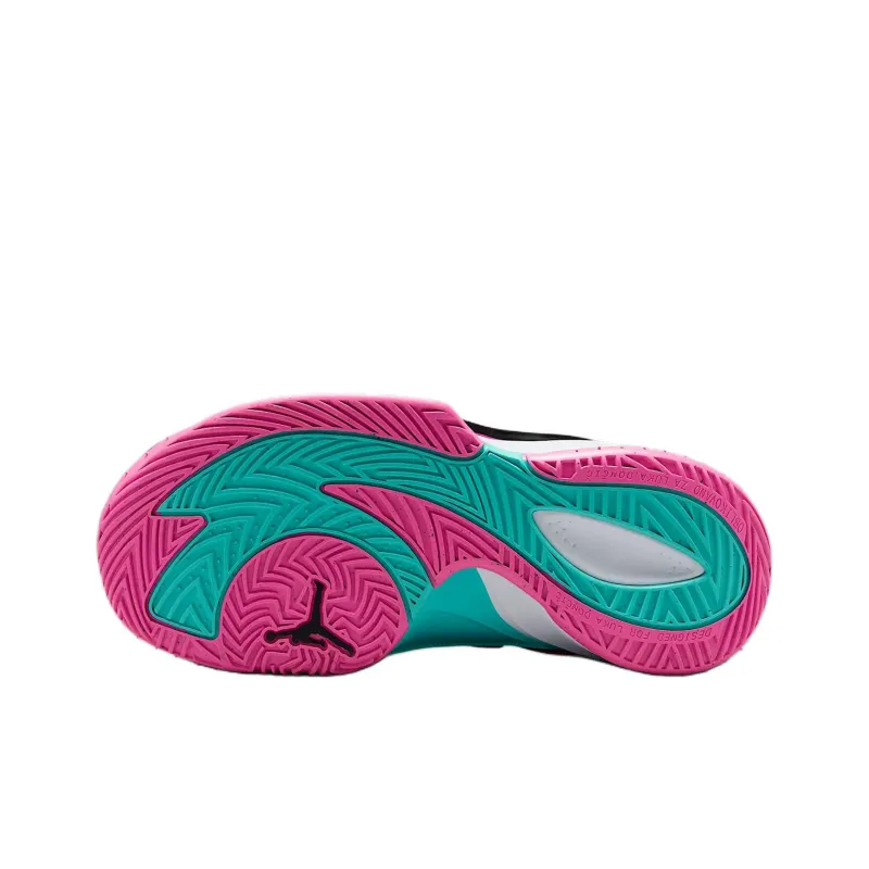 Jordan Luka 3 Anti Slip Wear Resistant Low Top Children's Basketball Shoes Pink Black Teenagers-5