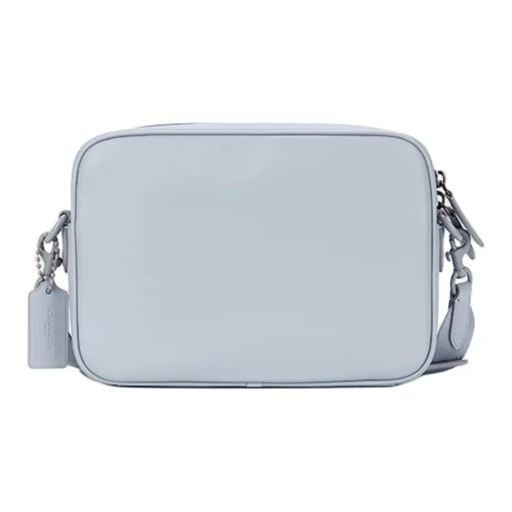 COACH Charter Glove Tanned Leather Handbag, Shoulder Bag, Crossbody Bag Medium Size Men's Gray Blue-2