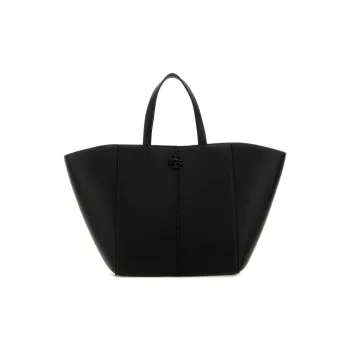 TORY BURCH Litchi Grain Leather Shoulder Bag, Crossbody Bag, Handbag Women's Black
