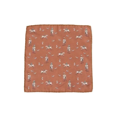 Beams Silk Silk Scarves Men's Orange/Purple
