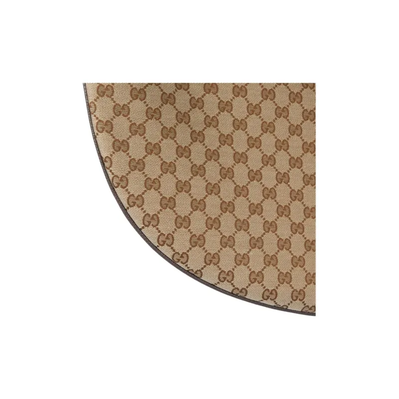 GUCCI Canvas Crossbody Bag, Shoulder Bag Tubas Women's Beige & Dark Brown-6