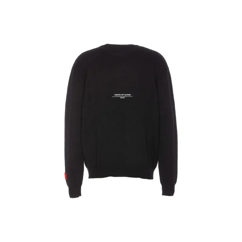 Vision Of Super Logo Embroidered Crewneck Jumper-1