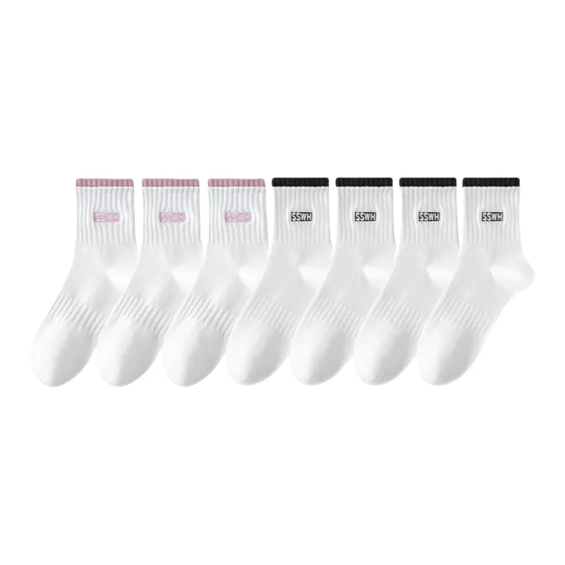Lan Miao Mid Calf Socks Women's 7 Pack-5