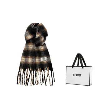 STUFFER Imitation Mohair Knit Scarves Unisex