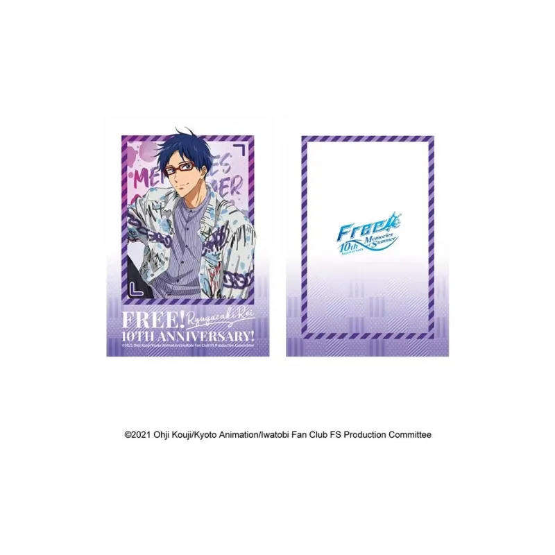 MOUXUYY Makoto Tachibana, Haruka Nanase Free 10th Anniversary Commemoration, Swim Men's Role Laser Photo Cards-9