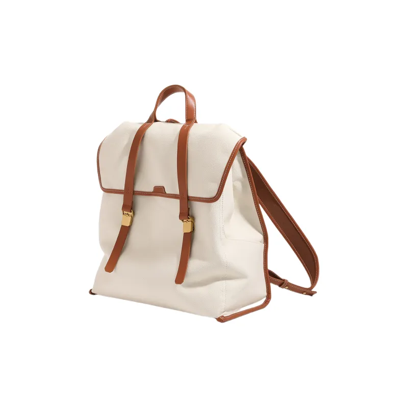 OCTSUI Denim Backpack Unisex Danny Blue/Tea Brown-7