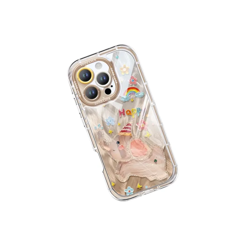 BYZ Silicone Material Creamy Elephant Phone Case Compatible With Apple IPhone 16/15/14/13/12 Phone Cases-8