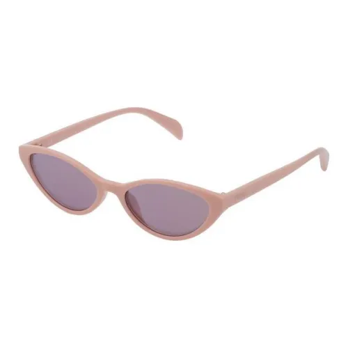 TAOSIXIONG Stainless Steel, Plastic, Metal Cat Eye Sunglasses Women's Pink