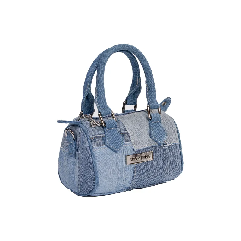 BREAKDANNY Denim Shoulder Bag Regular Unisex Denim Patchwork-1