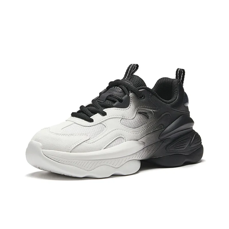 CHAOJIANTA Anti Slip Wear Resistant Low Top Chunky Sneakers Women's Papyrus White Basic Black-1