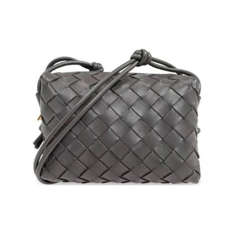 Bottega Veneta LOOP Lambskin Camera Bag Handheld Crossbody Bag Shoulder Bag Mini Women's Gray-2