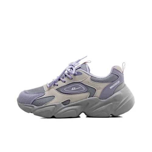 Warrior Height Increasing Wear Resistant Lightweight Slip Resistant Low Top Chunky Sneakers Women's Gray Purple