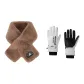 Brown Scarf+White Glove