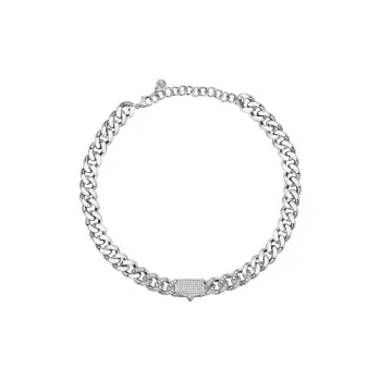 CHIARA FERRAGNI Steel, Rhodium Plated, Zircon Necklaces Women's Silver